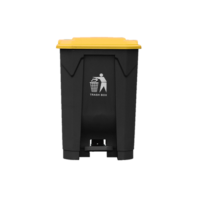 塑料垃圾桶B30L-黄黑