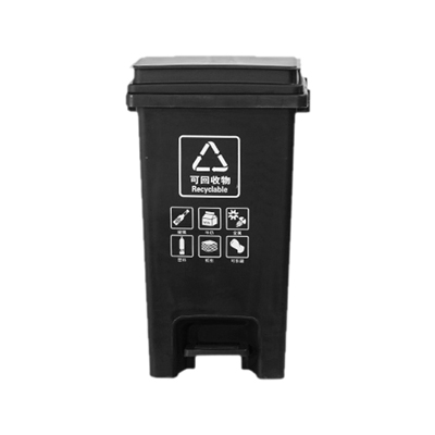 塑料垃圾桶D30L-黑